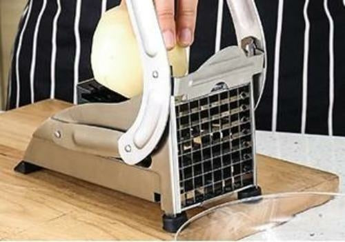 Stainless Steel French Fry & Vegetable Cutter – 2 Blade Sizes