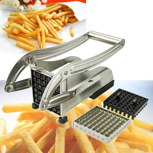 Stainless Steel French Fry & Vegetable Cutter – 2 Blade Sizes
